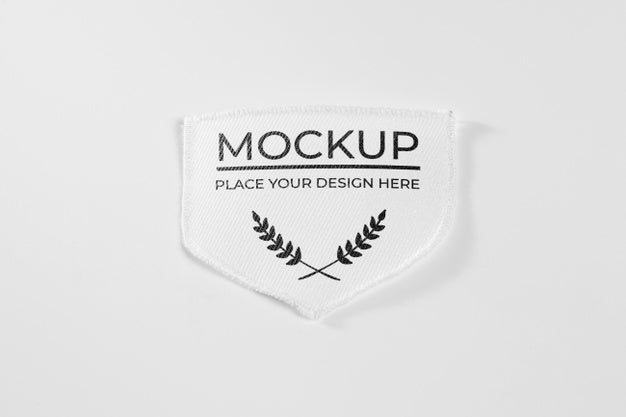 White Fabric Clothing Patch Mock-Up Psd