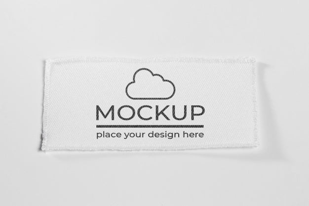 White Fabric Clothing Patch Mock-Up Psd