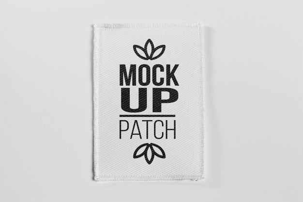White Fabric Clothing Patch Mock-Up Psd - Mockup Hunt