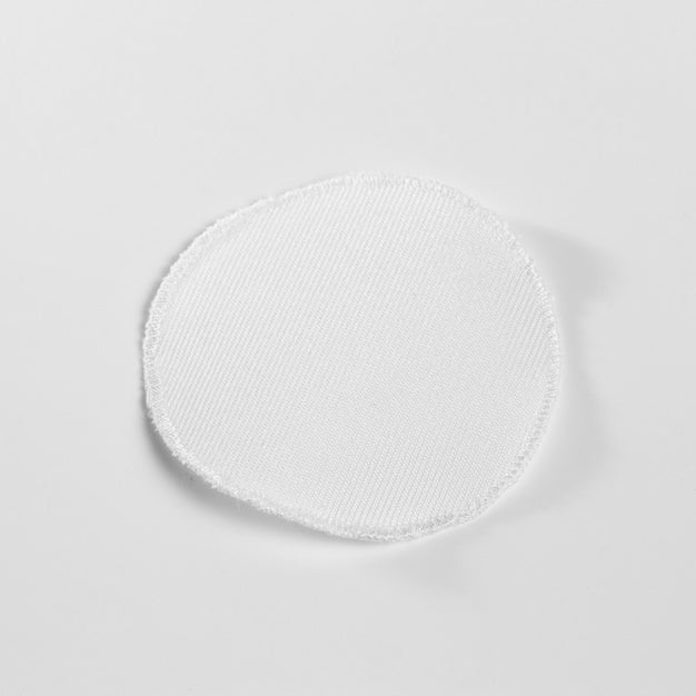 White Fabric Clothing Patch Mock-Up Psd