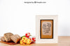 White Frame Mockup With Breakfast Psd