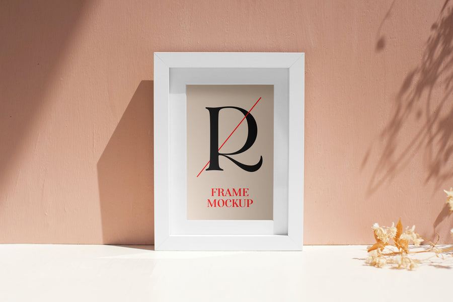 White Frame Psd Mockup