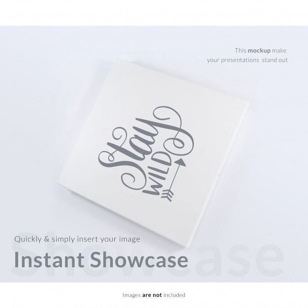 White Gift Box Mock Up Psd