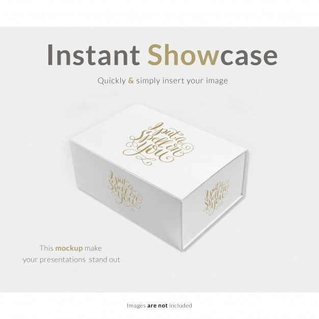 White Gift Box Mock Up Psd