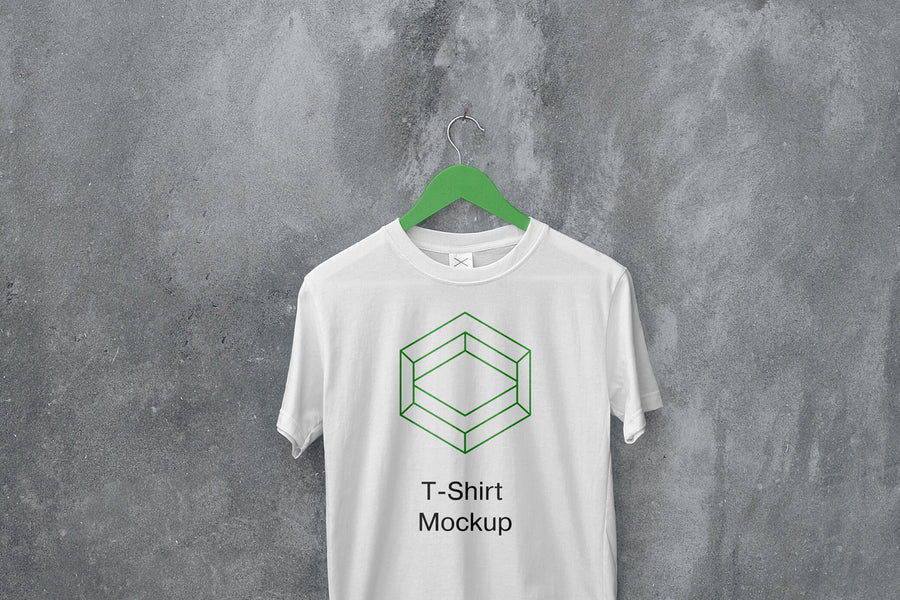 White Hanging T-Shirt Mockup