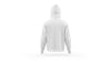 White Hoodie Mockup Template Isolated, Back View Psd
