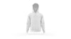 White Hoodie Mockup Template Isolated, Front View Psd