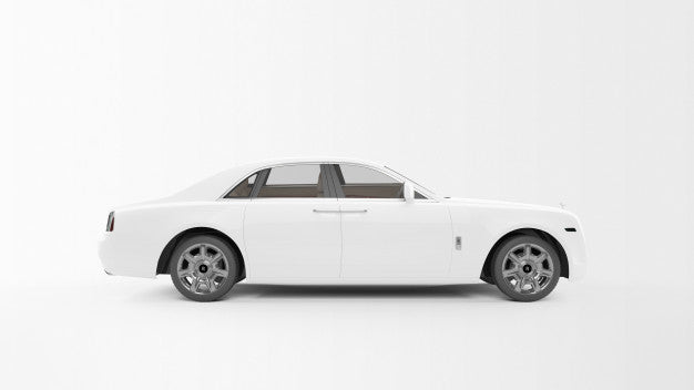 White Long Car Psd