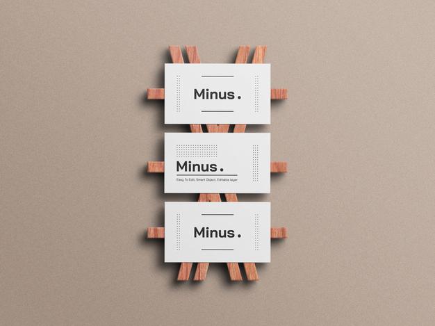 White Minimal Business Card Mockup Psd
