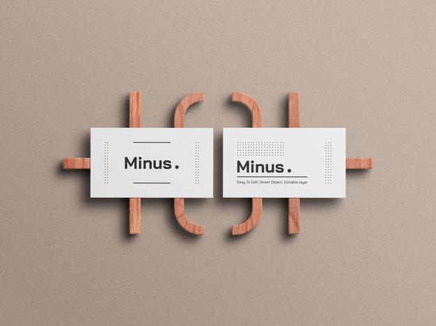 White Minimal Business Card Mockup Psd