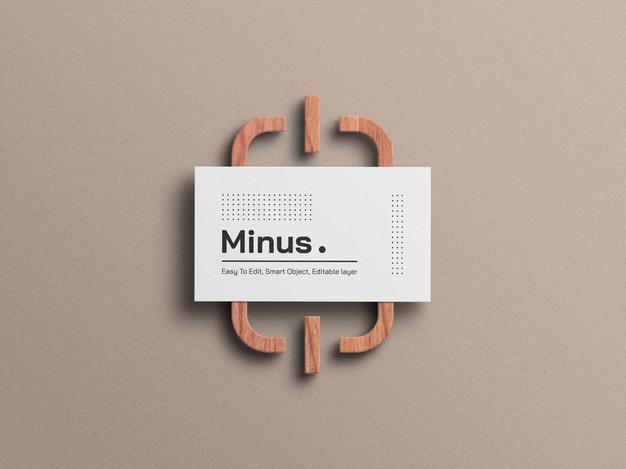 White Minimal Business Card Mockup Psd