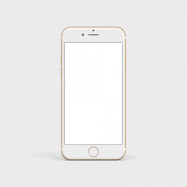 White Mobile iPhone 7 Mockup Front View