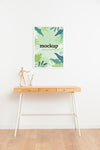 White Mock-Up Frame On White Wall Indoors Psd