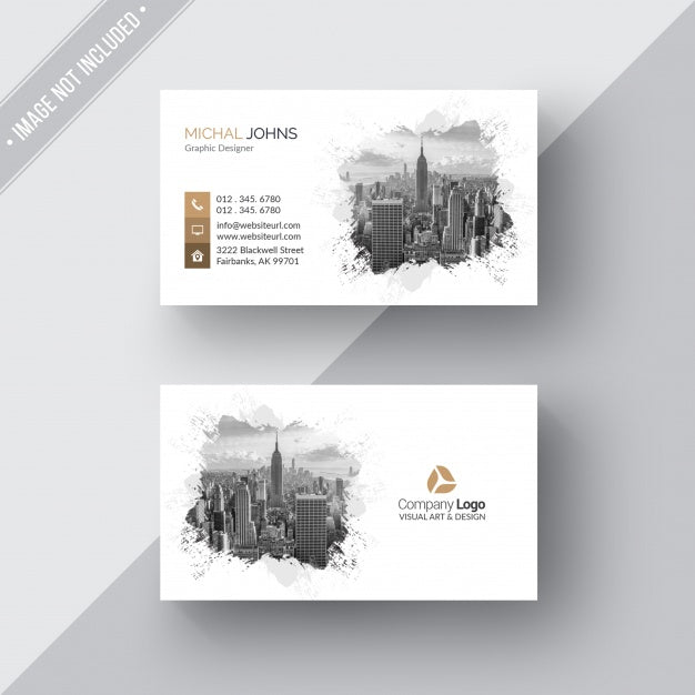 White Modern Business Card Psd