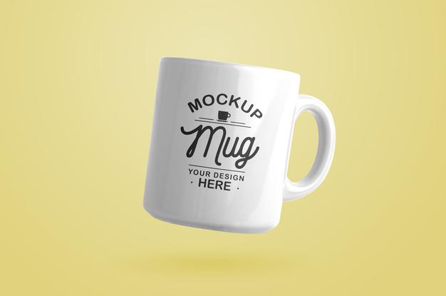 White Mug Mockup Psd