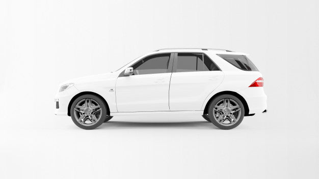 White Off Road Car Psd
