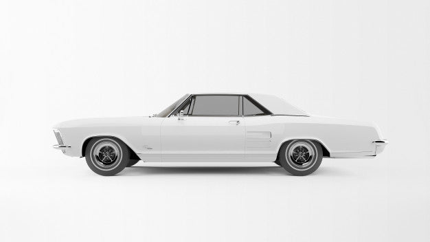 White Old Fashioned Car Psd