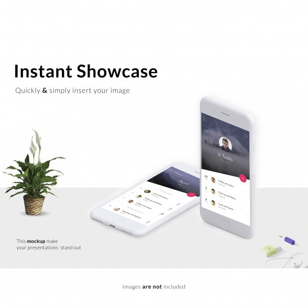 White Phone Mock Up Psd