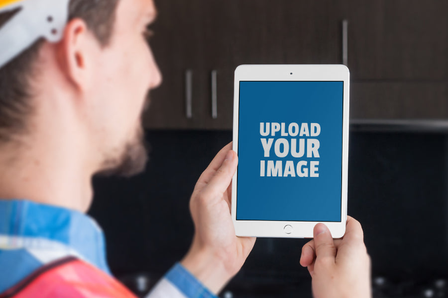 White Portrait Ipad Mockup