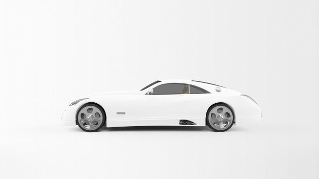 White Sport Car Psd