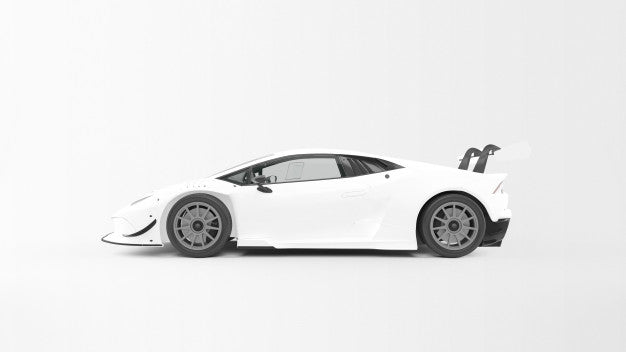 White Sport Car Psd