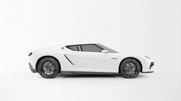 White Sport Car Psd