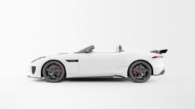 White Sport Car Psd