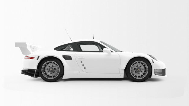White Sport Car Psd