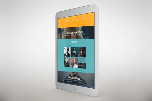 White Tablet Mock Up Psd