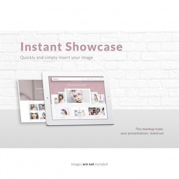 White Tablet On Wall Mock Up Psd