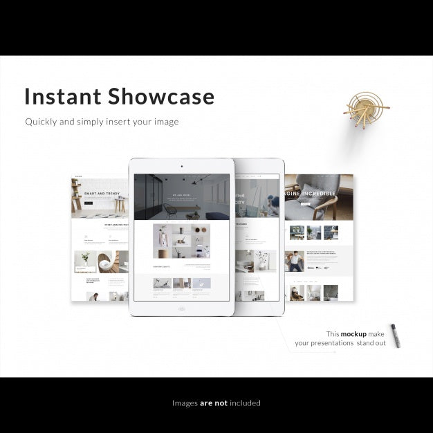 White Tablets Mock Up Psd