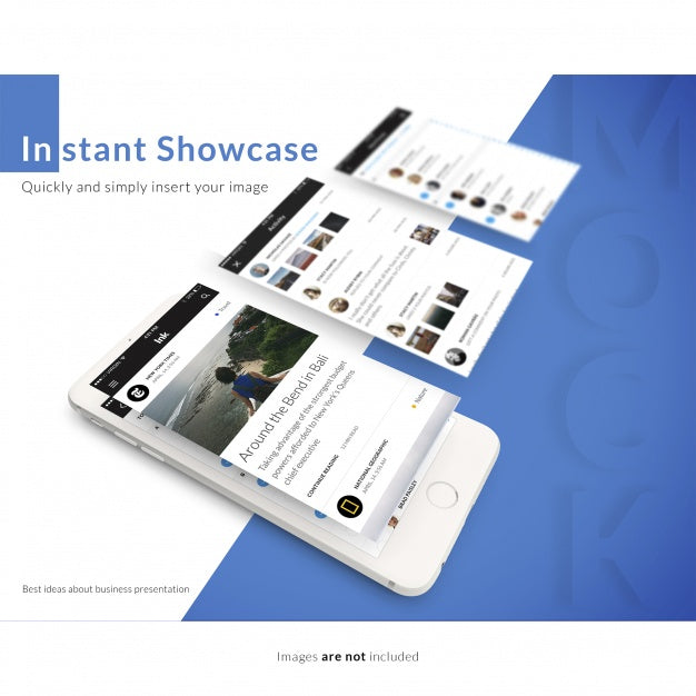 White Tablets On Blue Background Mock Up Psd