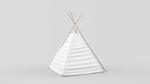 White Teepee Mockup Psd