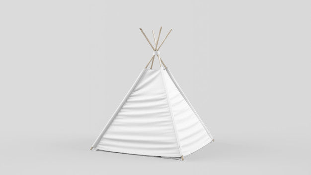 White Teepee Mockup Psd