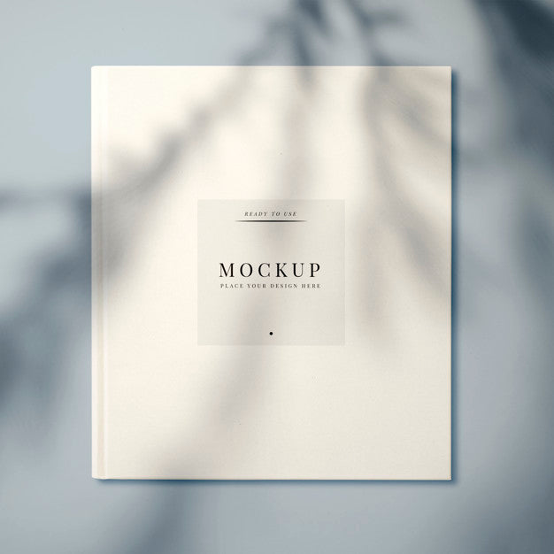 White Textbook Cover Design Mockup Psd