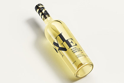 White Wine Bottle Mockup