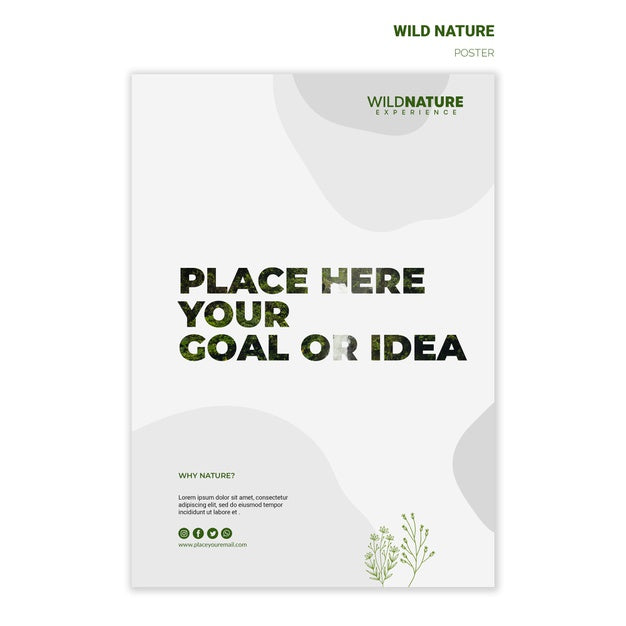 Why Wild Nature Poster Template Psd