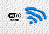 Wi-Fi Zone With Blue Signal Waves Psd