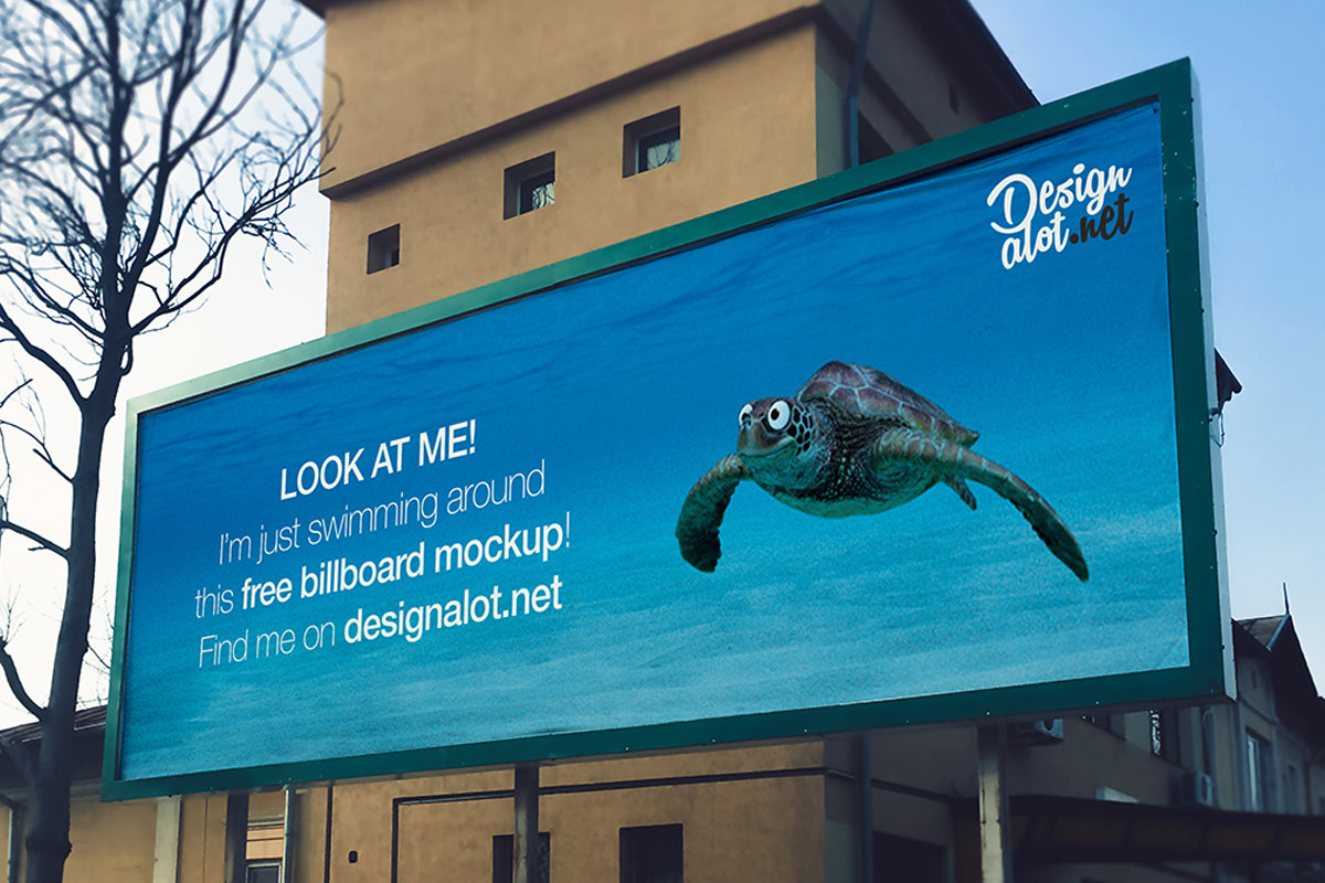 Wide Outdoor Billboard Mockup