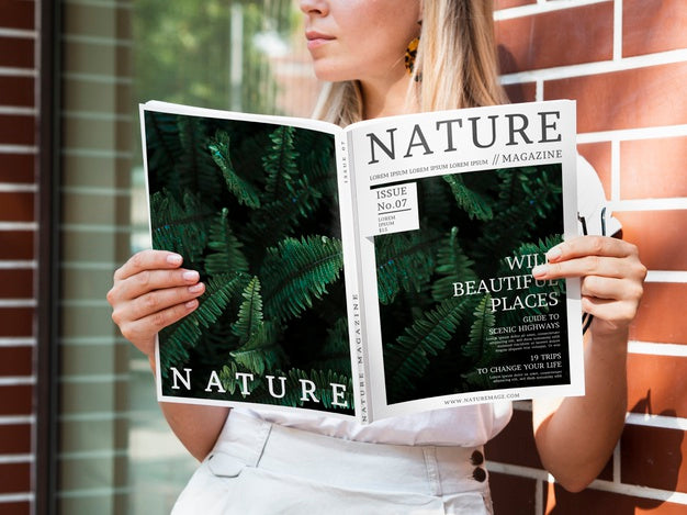 Wild Beautiful Places Magazine Mock Up Psd