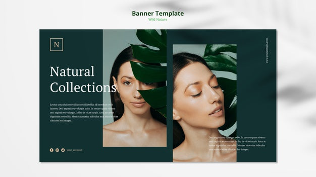 Wild Nature Concept Banner Template Mock-Up Psd