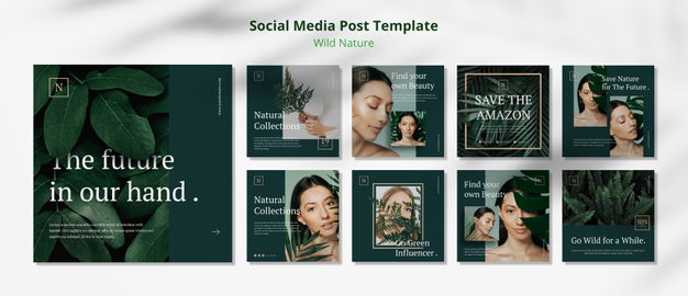 Wild Nature Concept Social Media Post Template Psd