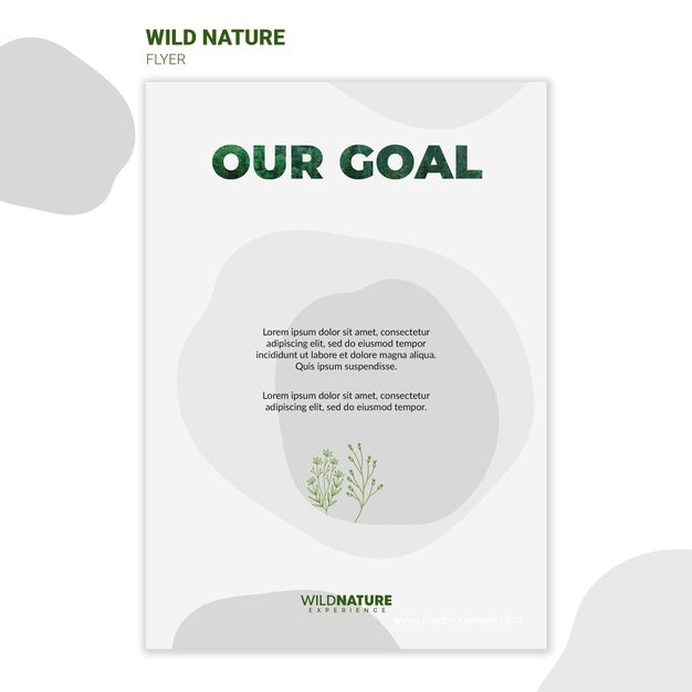 Wild Nature Environment Flyer Template Psd