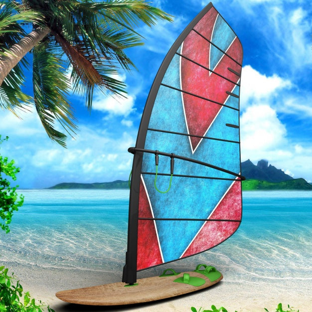Windsurf Board Presentation Design Psd