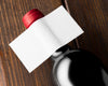 Wine Bottle Label Mock Up Top View Psd