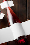 Wine Bottle Label Mock Up Top View Psd