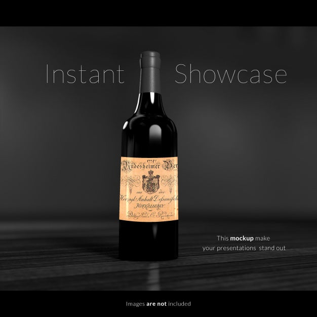 Wine Bottle Mock Up Psd