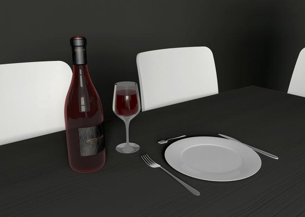 Wine Bottle Mockup Psd