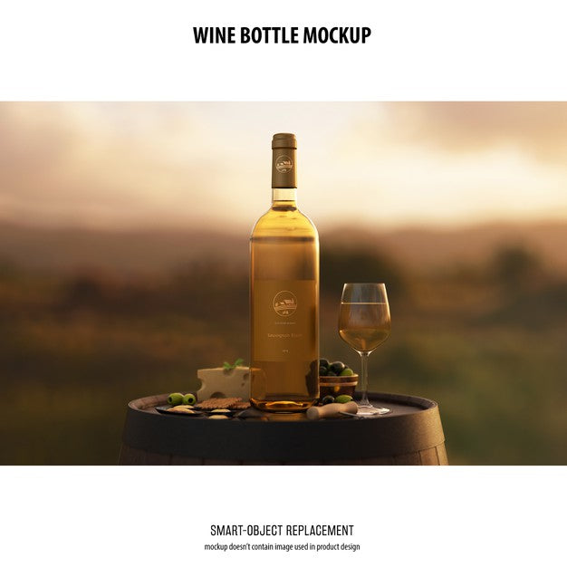 Wine Bottle Mockup Psd