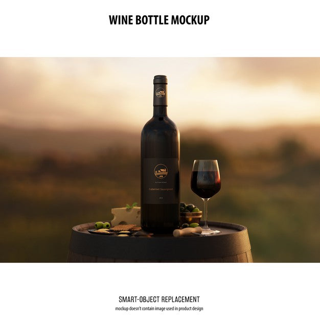 Wine Bottle Mockup Psd